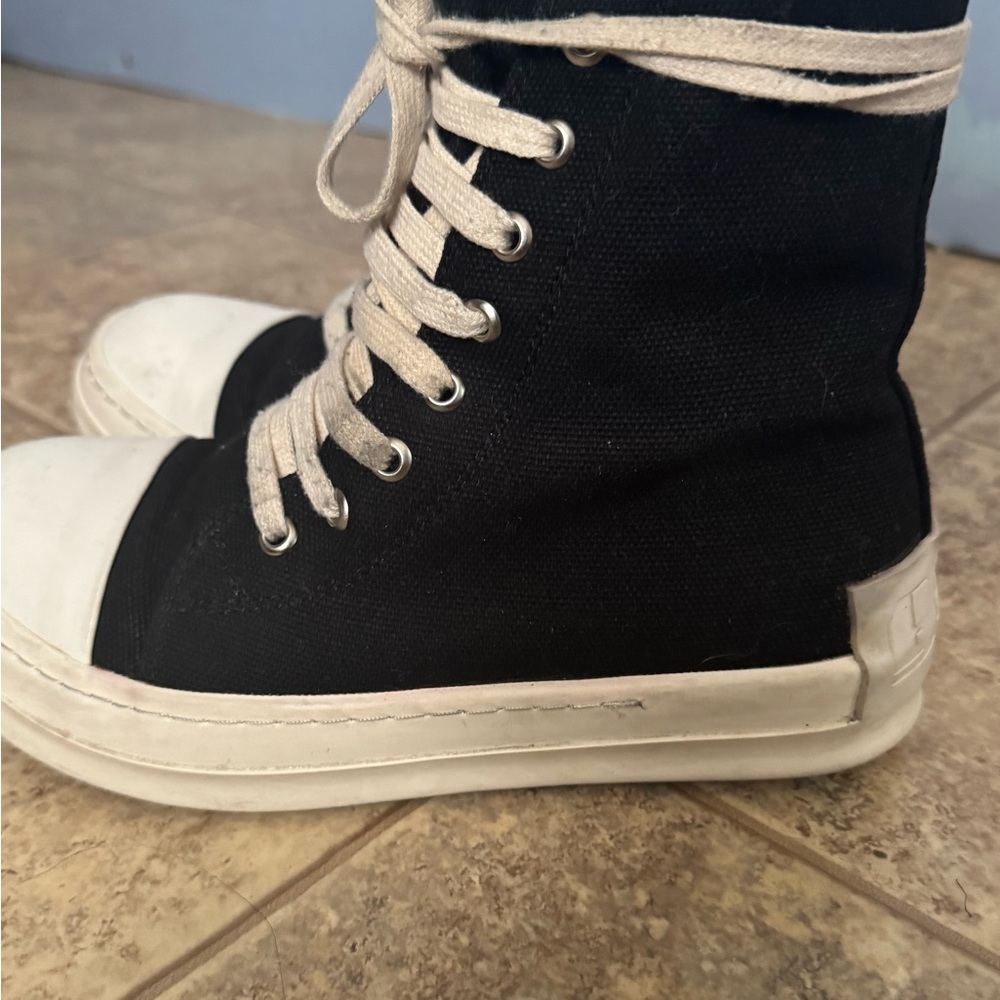 Black and White High-Top Sneakers